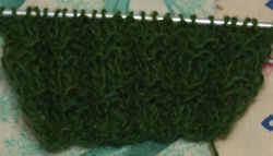 Образец вязания резинки с вариантом