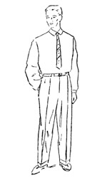 Мужские классические костюмные брюки - выкройка и пошив своими руками