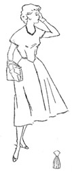 Платье с цельнокроеным рукавом крылышком
