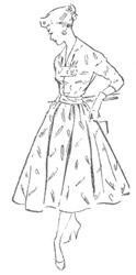 Платье с цельнокроеным рукавом с ластовицей